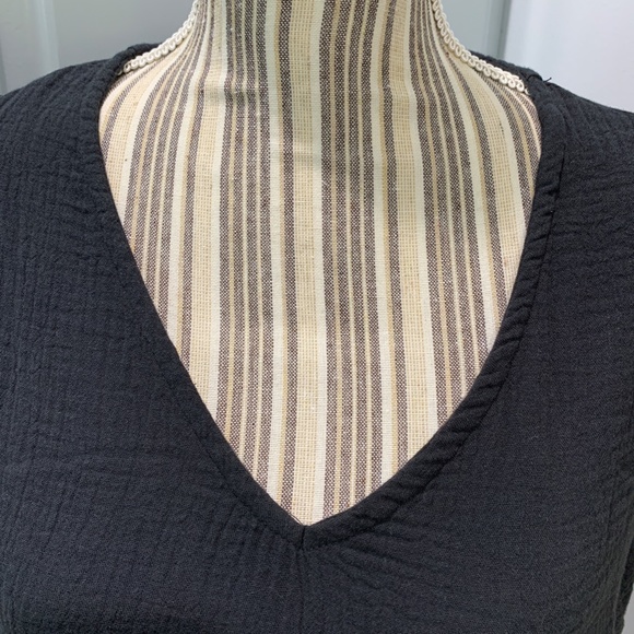 Three Dots Double Gauze Top, Black, Various Sizes, NWT - Picture 2 of 7